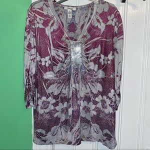 NWOT-  2x blouse with metallic embellishment